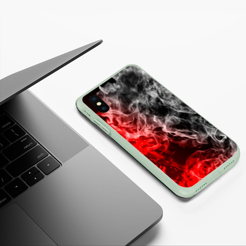 Чехол для iPhone XS Max матовый БИТВА ОГНЕЙ, цвет салатовый - фото 5