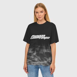Женская футболка oversize 3D Danganronpa дым - фото 2