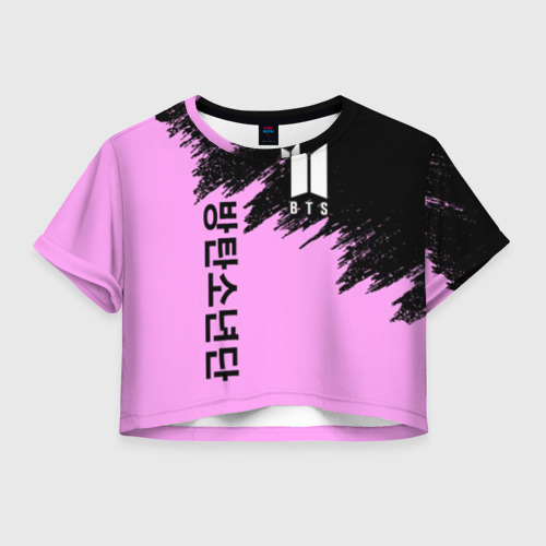 Женская футболка Crop-top 3D BTS Фото 01 Женская футболка Crop-top 3D BTS Фото 01