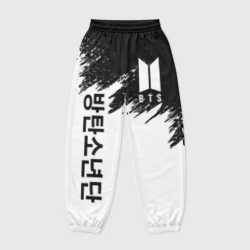 Женские джоггеры оверсайз 3D BTS брызги красок