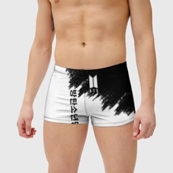Мужские купальные плавки 3D BTS брызги красок - фото 2