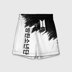 Детские спортивные шорты 3D BTS брызги красок