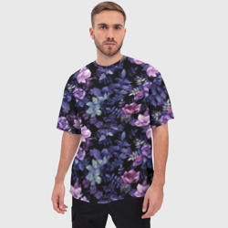 Мужская футболка oversize 3D Цветочный сад - фото 2