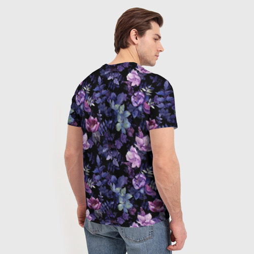 Мужская футболка 3D Цветочный сад, цвет 3D печать - фото 4