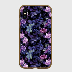 Чехол для iPhone XS Max матовый Цветочный сад