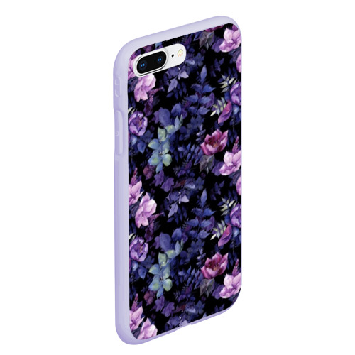 Чехол для iPhone 7Plus/8 Plus матовый Цветочный сад, цвет светло-сиреневый - фото 3