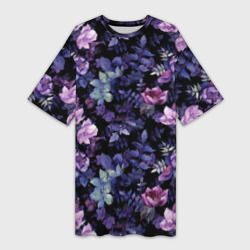 Платье-футболка 3D Цветочный сад