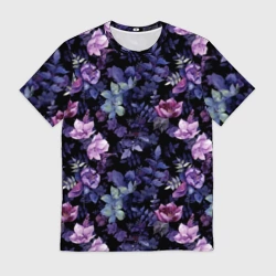 Мужская футболка 3D Цветочный сад