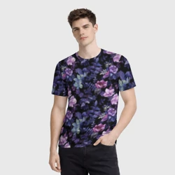 Мужская футболка 3D Цветочный сад - фото 2