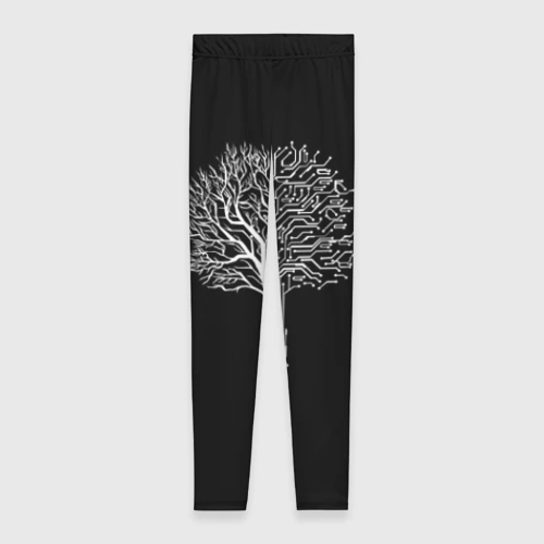 Леггинсы 3D Digital tree кибер дерево