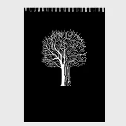 Скетчбук Digital tree кибер дерево