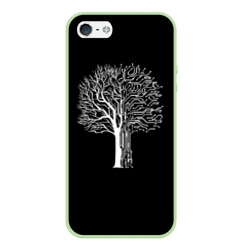 Чехол для iPhone 5/5S матовый Digital tree кибер дерево