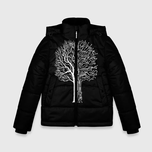 Зимняя куртка для мальчиков 3D Digital tree кибер дерево
