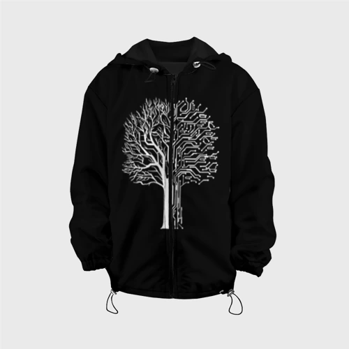 Детская куртка 3D Digital tree кибер дерево