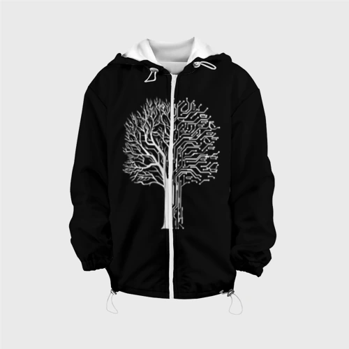 Детская куртка 3D Digital tree кибер дерево