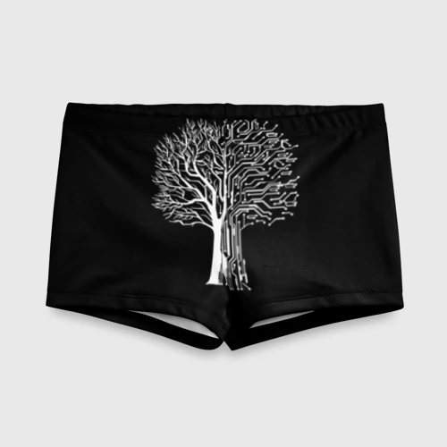 Детские купальные плавки 3D Digital tree кибер дерево