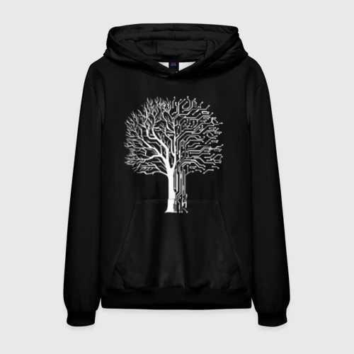 Мужская толстовка 3D Digital tree кибер дерево