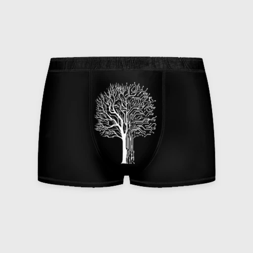 Мужские трусы 3D Digital tree кибер дерево