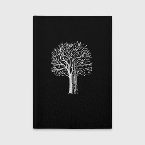 Обложка для автодокументов Digital tree кибер дерево