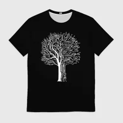 Мужская футболка 3D Digital tree кибер дерево