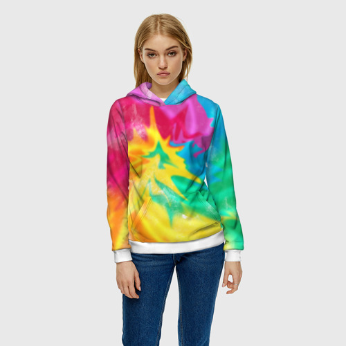 Женская толстовка 3D Tie-Dye, цвет 3D печать - фото 3