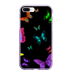 Чехол для iPhone 7Plus/8 Plus матовый Ночные Бабочки