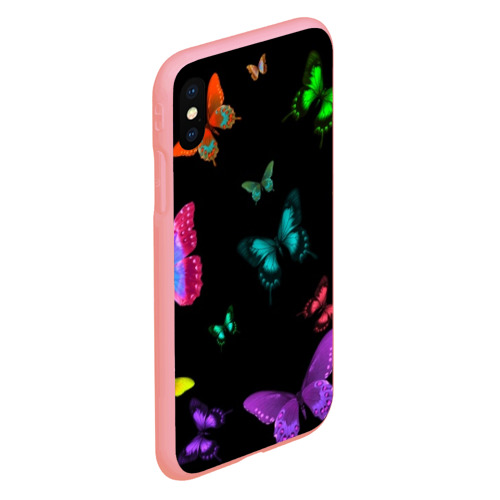 Чехол для iPhone XS Max матовый Ночные Бабочки, цвет баблгам - фото 3