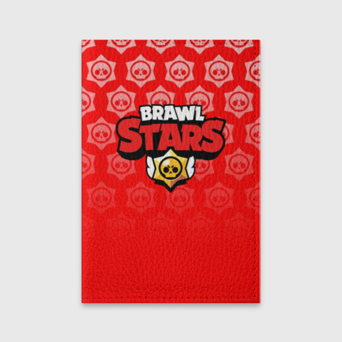 Обложка для паспорта матовая кожа BRAWL STARS, цвет черный