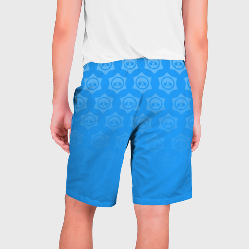 Мужские шорты 3D BRAWL STARS | БРАВЛ СТАРС BLUE, цвет 3D печать - фото 2