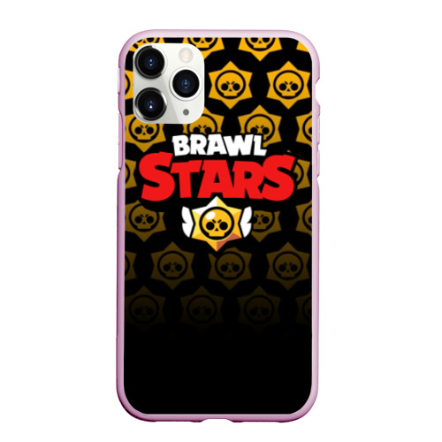 Чехол для iPhone 11 Pro матовый BRAWL STARS, цвет розовый