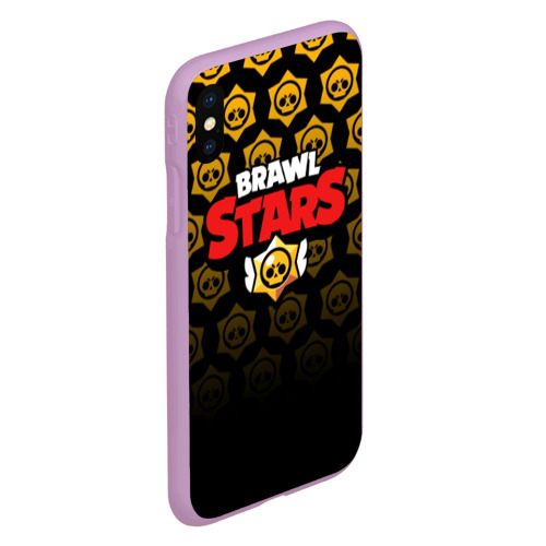 Чехол для iPhone XS Max матовый BRAWL STARS, цвет сиреневый - фото 3