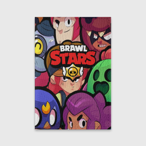 Обложка для паспорта матовая кожа Brawl Stars, цвет черный