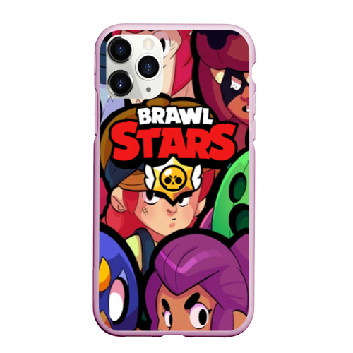 Чехол для iPhone 11 Pro матовый Brawl Stars, цвет розовый