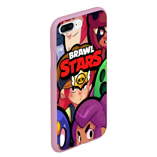 Чехол для iPhone 7Plus/8 Plus матовый Brawl Stars, цвет розовый - фото 3