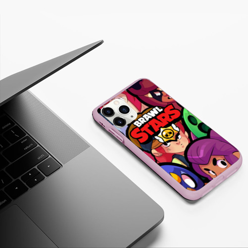 Чехол для iPhone 11 Pro матовый Brawl Stars, цвет розовый - фото 5