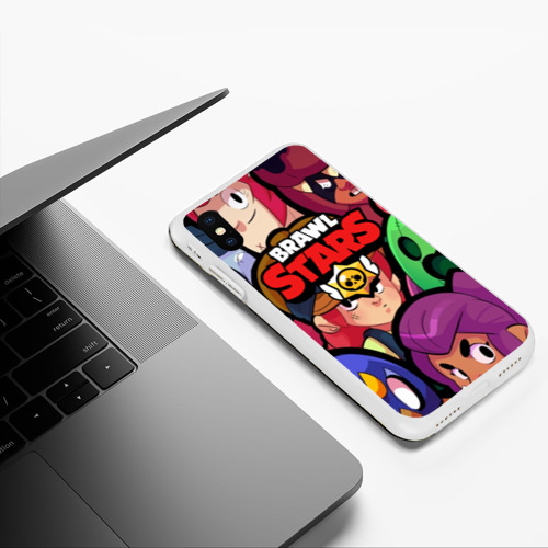 Чехол для iPhone XS Max матовый Brawl Stars, цвет белый - фото 5