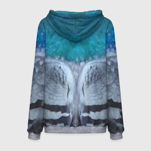 Мужская толстовка 3D с принтом Голубь, вид сзади #1