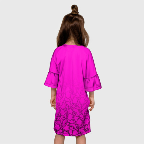 Детское платье 3D с принтом Brawl Stars, вид сзади #2
