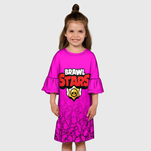 Детское платье 3D с принтом Brawl Stars, вид сбоку #3