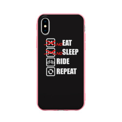 Чехол для iPhone X матовый Ride black