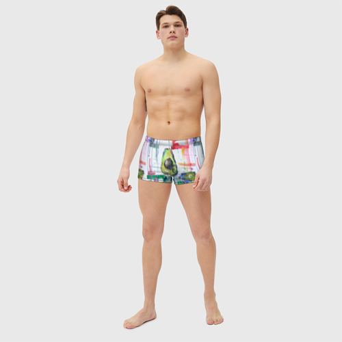 Мужские купальные плавки 3D Авокадо авангард, цвет 3D печать - фото 5
