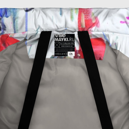 Мужская зимняя куртка 3D Авокадо авангард, цвет светло-серый - фото 7