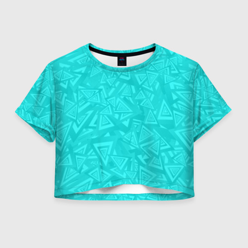 Женская футболка Crop-top 3D Абстракция. Фото 01 Женская футболка Crop-top 3D Абстракция. Фото 01