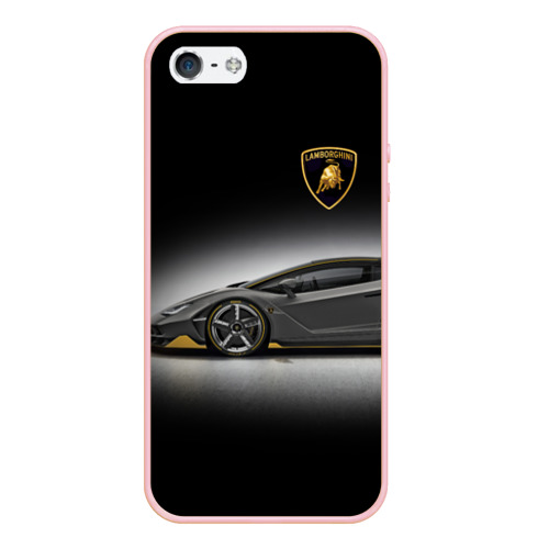 Чехол для iPhone 5/5S матовый Lambo, цвет светло-розовый