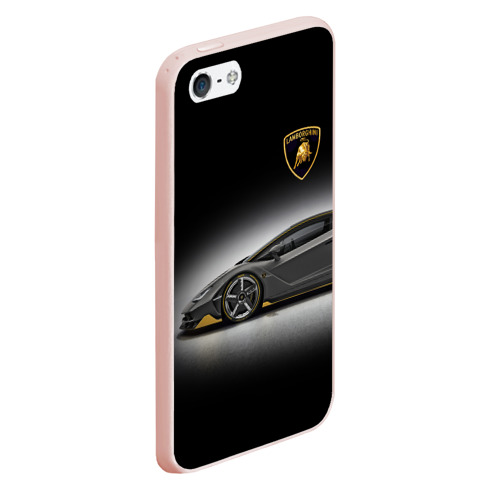 Чехол для iPhone 5/5S матовый Lambo, цвет светло-розовый - фото 3