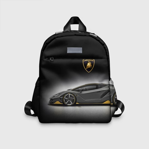 Детский рюкзак 3D с принтом Lambo, вид спереди #2