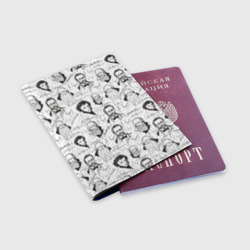 Обложка для паспорта матовая кожа Великие писатели-классики - фото 2