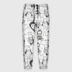 Мужские брюки 3D Великие писатели-классики
