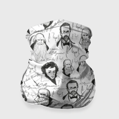 Бандана-труба 3D Великие писатели-классики