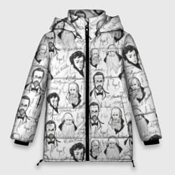 Женская зимняя куртка Oversize Великие писатели-классики